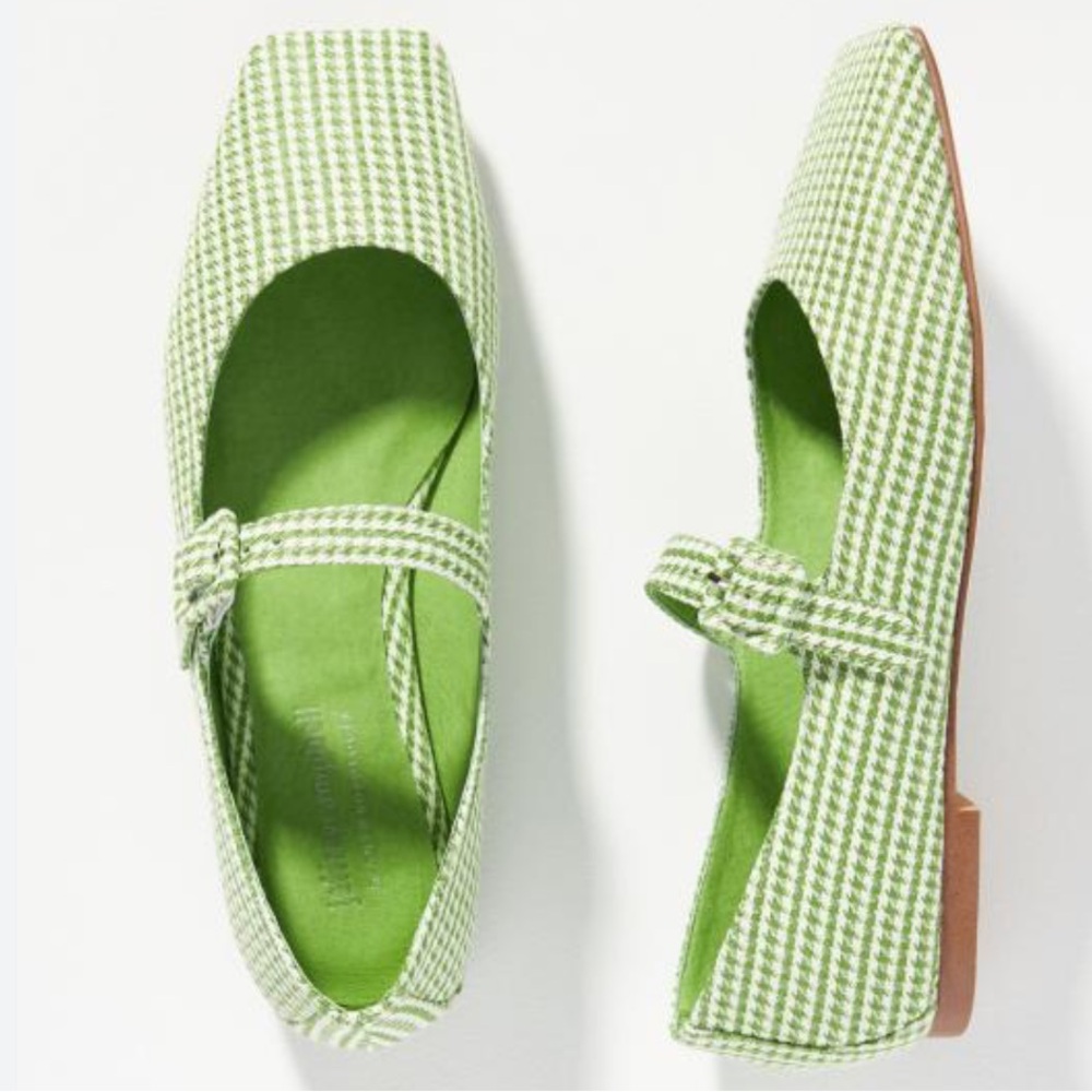 NWOT Anthropologie x Jeffrey Campbell Square-Toe Mary Jane Flats Size 7